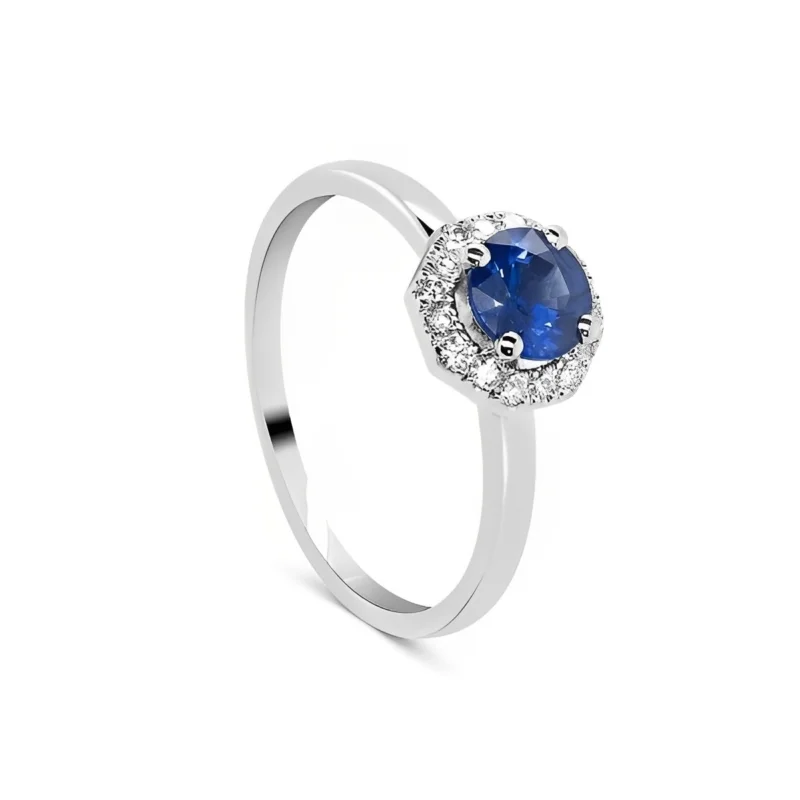 Bague Bleu du Roi en Or blanc 18 carats saphir et diamants