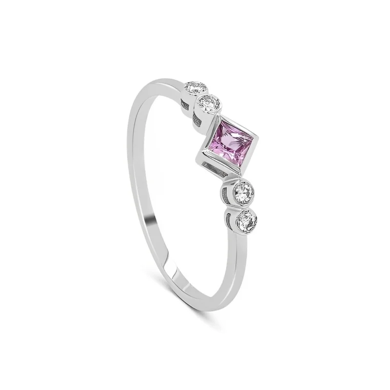 Bague Fortuna en Or blanc 18 carats sertie d'un saphir et de diamants