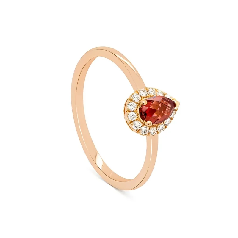 Bague en Or jaune 18 carats tourmaline et diamants Dea Dia