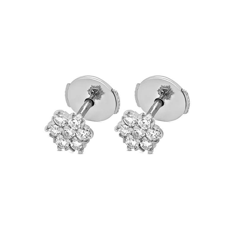 Boucles d'oreilles en Or blanc 18 carats serties de diamants Celestina